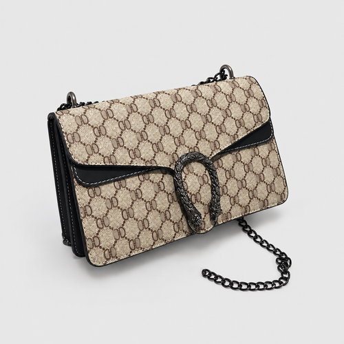 Retro Quilted Chain Crossbody Bag