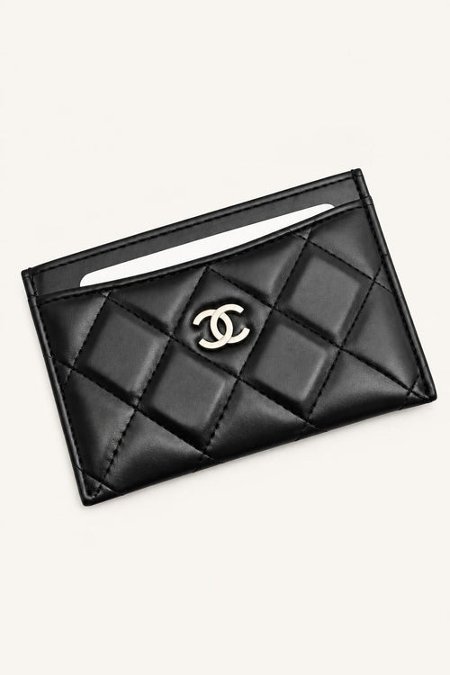 Quilted Leather Card Holder