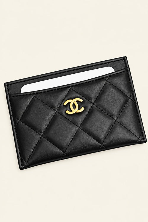 Quilted Leather Card Holder