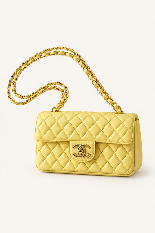 Quilted Chain Flap Crossbody Bag
