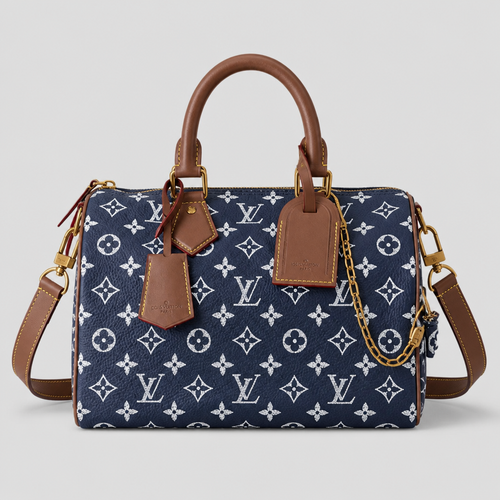 Colorful Monogram Angular Satchel