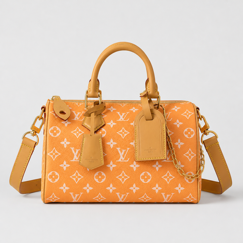 Colorful Monogram Angular Satchel