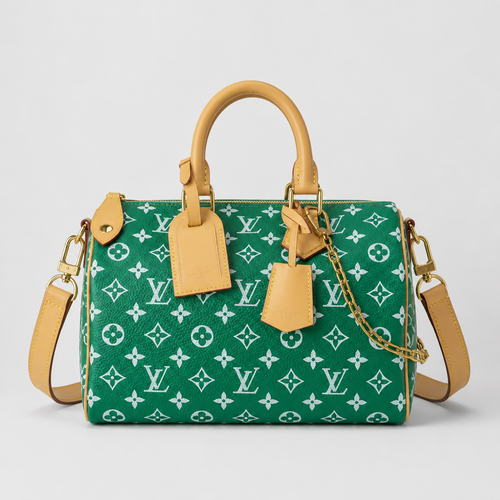 Colorful Monogram Angular Satchel