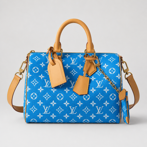 Colorful Monogram Angular Satchel