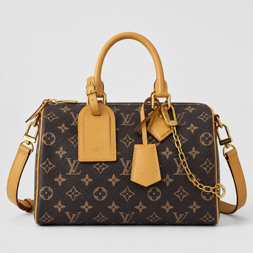 Colorful Monogram Angular Satchel