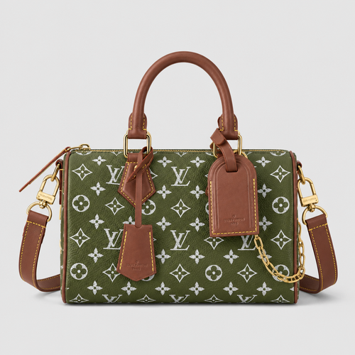 Colorful Monogram Angular Satchel