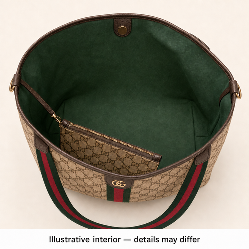 Monogram Stripe Hobo Tote