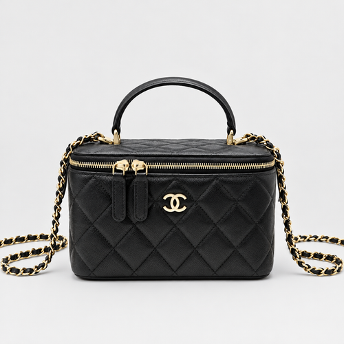Quilted Leather Vanity Crossbody Bag