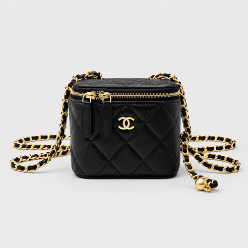Quilted Leather Vanity Crossbody Bag