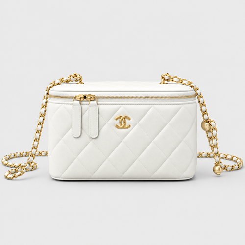 Quilted Leather Vanity Crossbody Bag