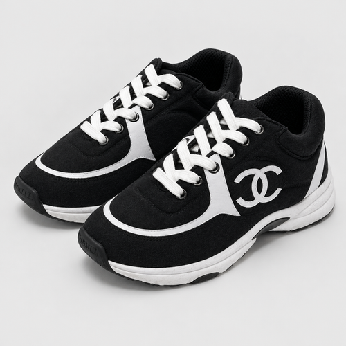 Unisex Black and White Sneakers