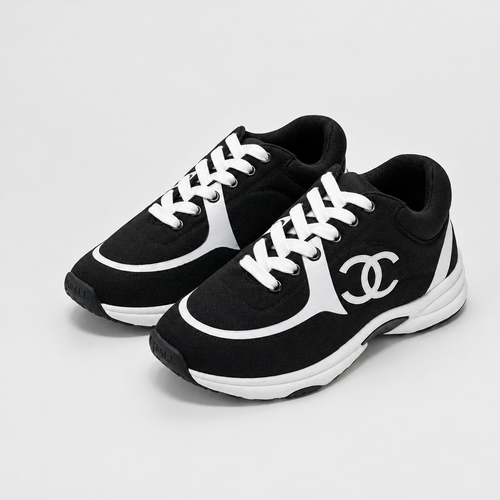 Unisex Black and White Sneakers