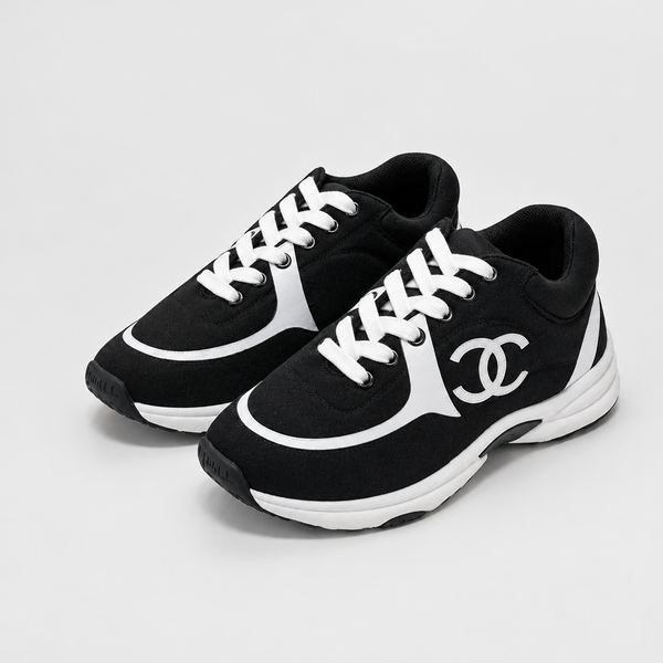 Unisex Black and White Sneakers