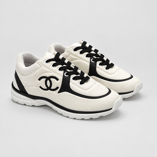 Unisex Black and White Sneakers