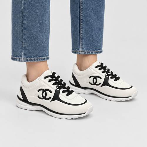 Unisex Black and White Sneakers