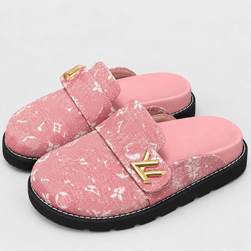 Unisex Patterned Platform Clog Mules
