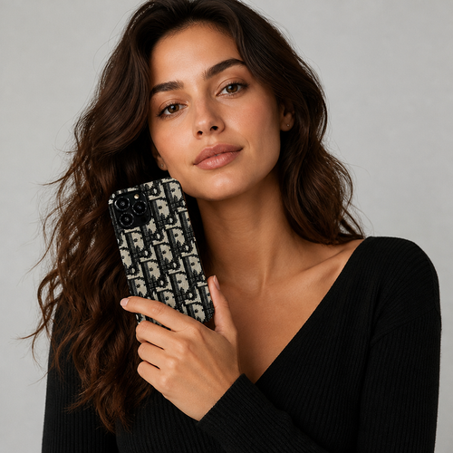 Fashion Embroidered Half-Pack Protective Phone Case for iPhone