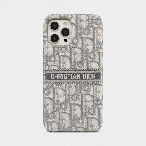Fashion Embroidered Houndstooth Protective Phone Case for iPhone