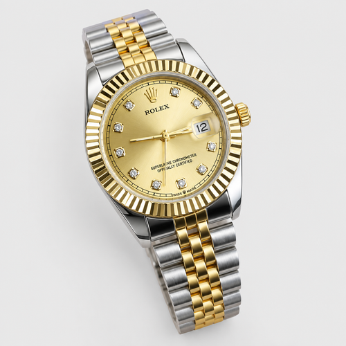 Fluted-Bezel Decorative Marker Watch