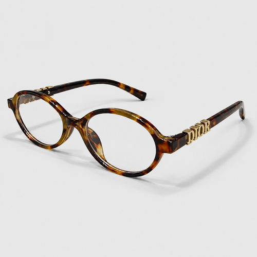 Oval Sunglasses with Metal Detail
