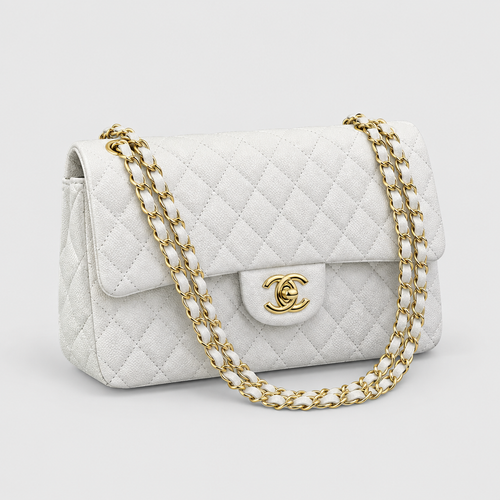 Quilted Crossbody Bag — Neutral & Pink
