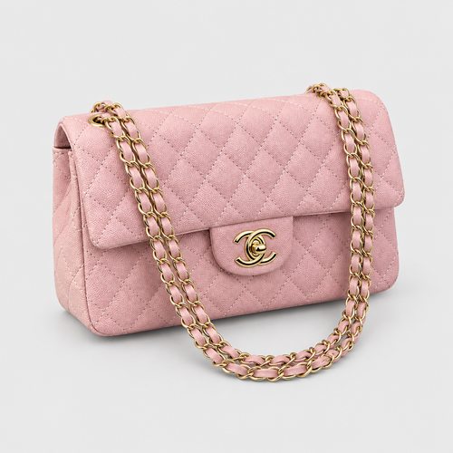 Quilted Crossbody Bag — Neutral & Pink