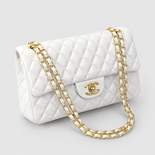 Quilted Crossbody Bag — Neutral & Pink