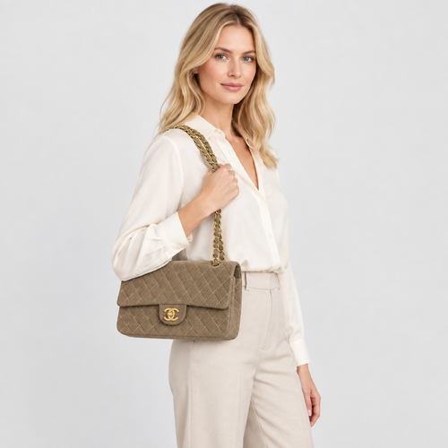 Retro Quilted Chain Crossbody Bag