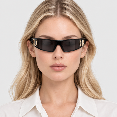 Unisex Cat-Eye Wraparound Sunglasses