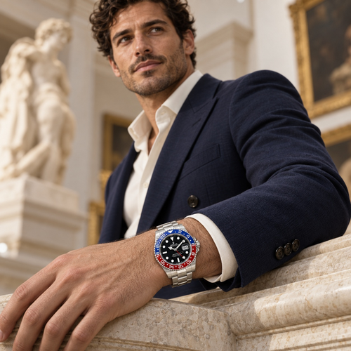 Two-Color-Bezel Bracelet Watch