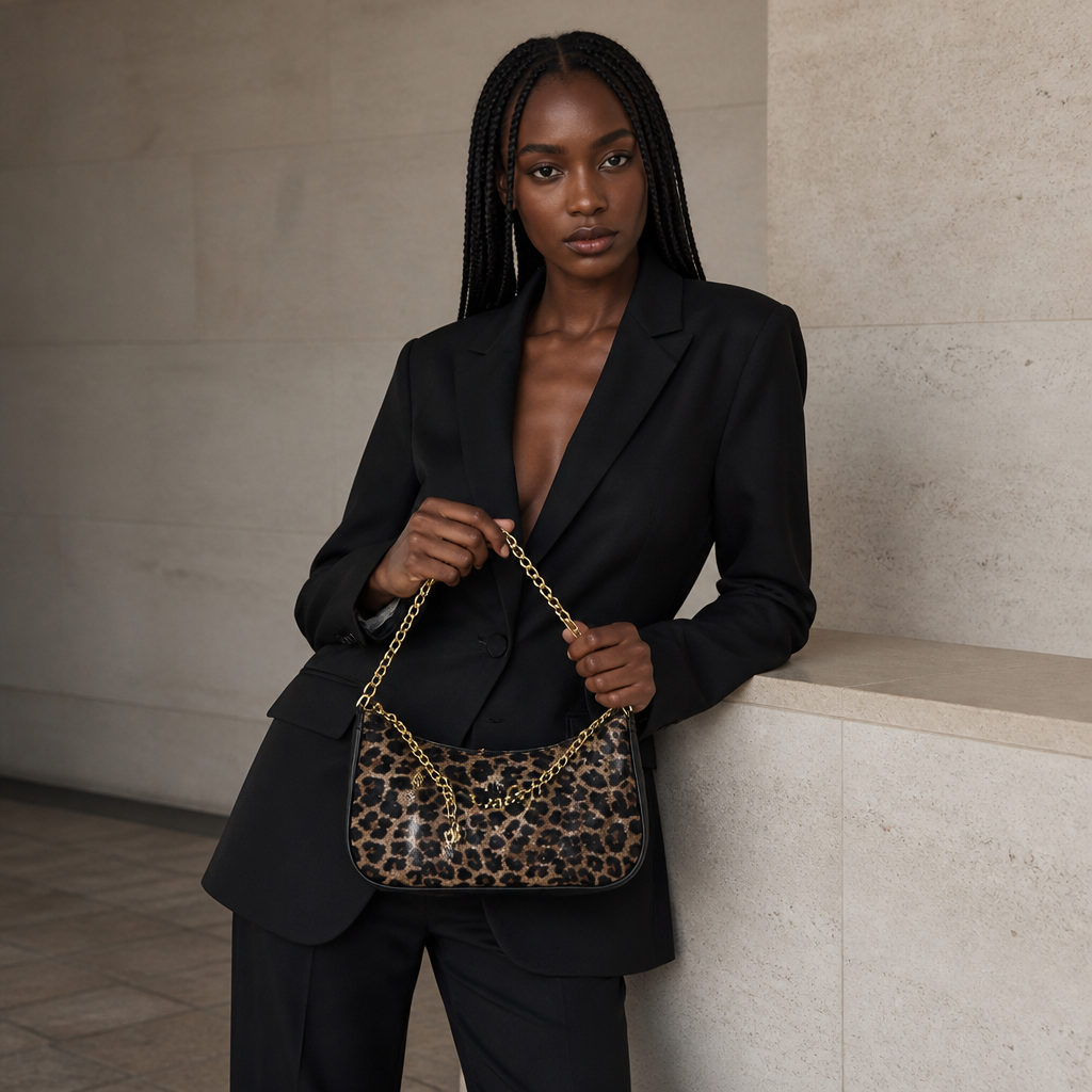 JT Sunday SOP Oct13 | Women's Letter Print Crescent Crossbody Shoulder Bag | model-b-editorial | editorial model