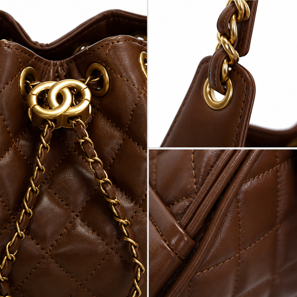 JT Sunday SOP Oct13 | Women's Diamond Quilted Retro Shoulder Bag | detail-collage | detail collage
