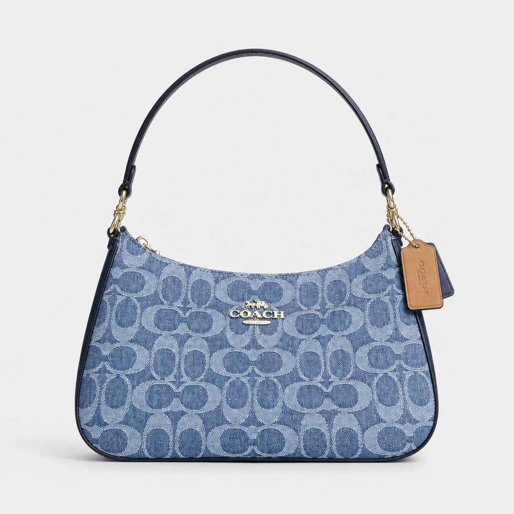 JT Sunday SOP Oct13 | Women's Classic Underarm One-Shoulder Bag | front-025 | Blue Signature Pattern