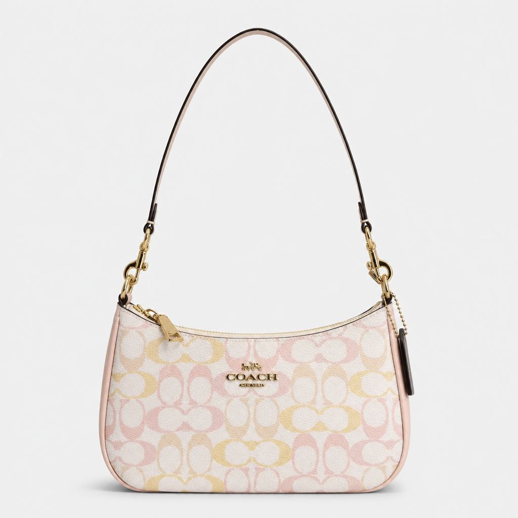 JT Sunday SOP Oct13 | Women's Classic Underarm One-Shoulder Bag | front-032 | Pastel Multicolor Signature Pattern