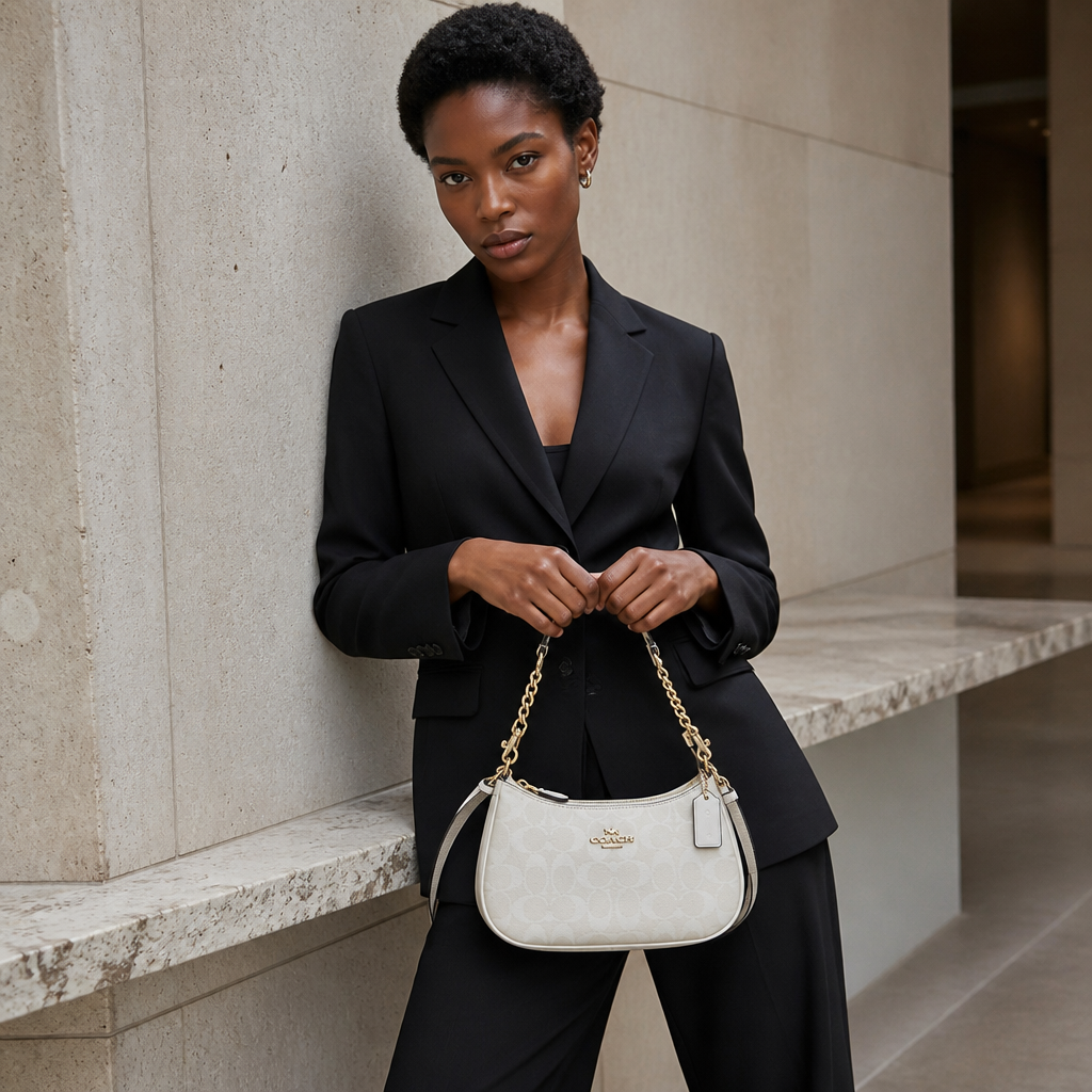 JT Sunday SOP Oct13 | Women's Teri Classic Chain Underarm Shoulder Bag | model-b-editorial | editorial model