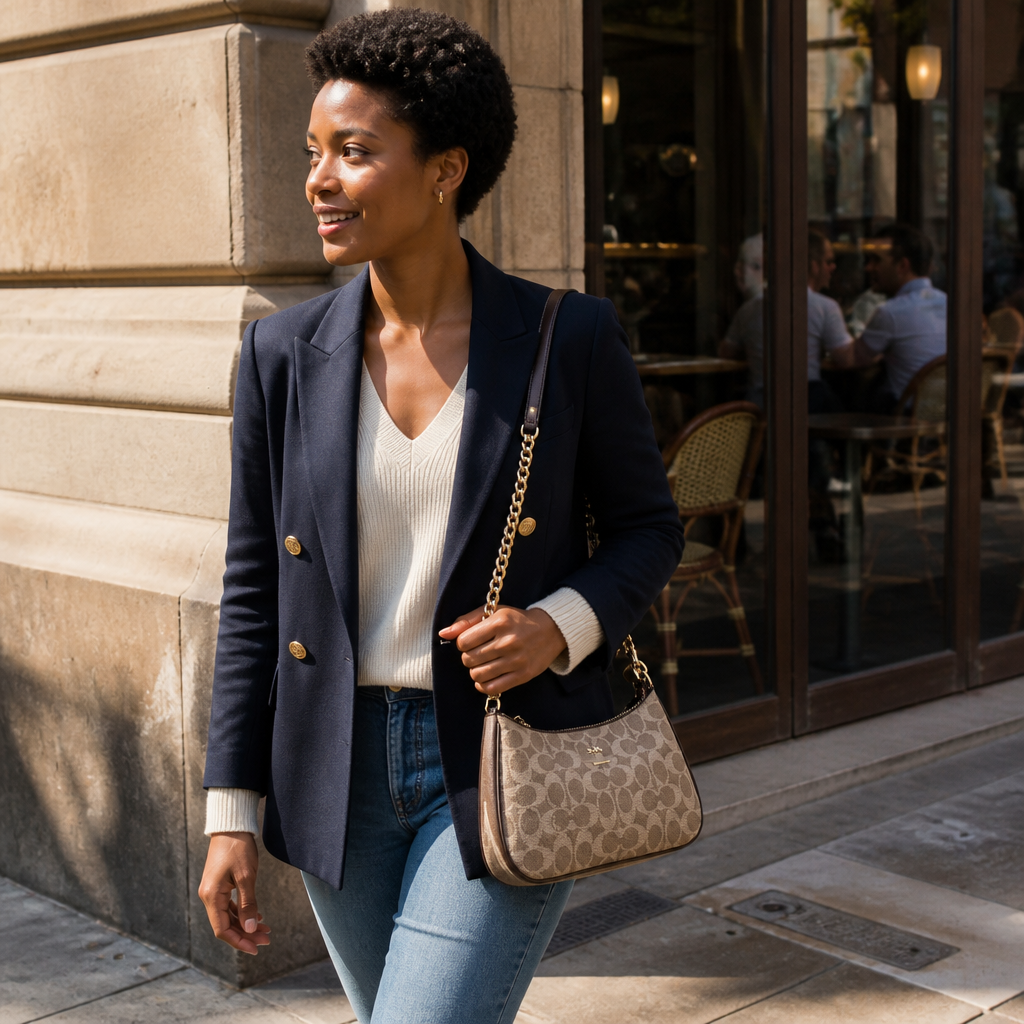 JT Sunday SOP Oct13 | Women's Teri Classic Chain Underarm Shoulder Bag | model-b-lifestyle | lifestyle model