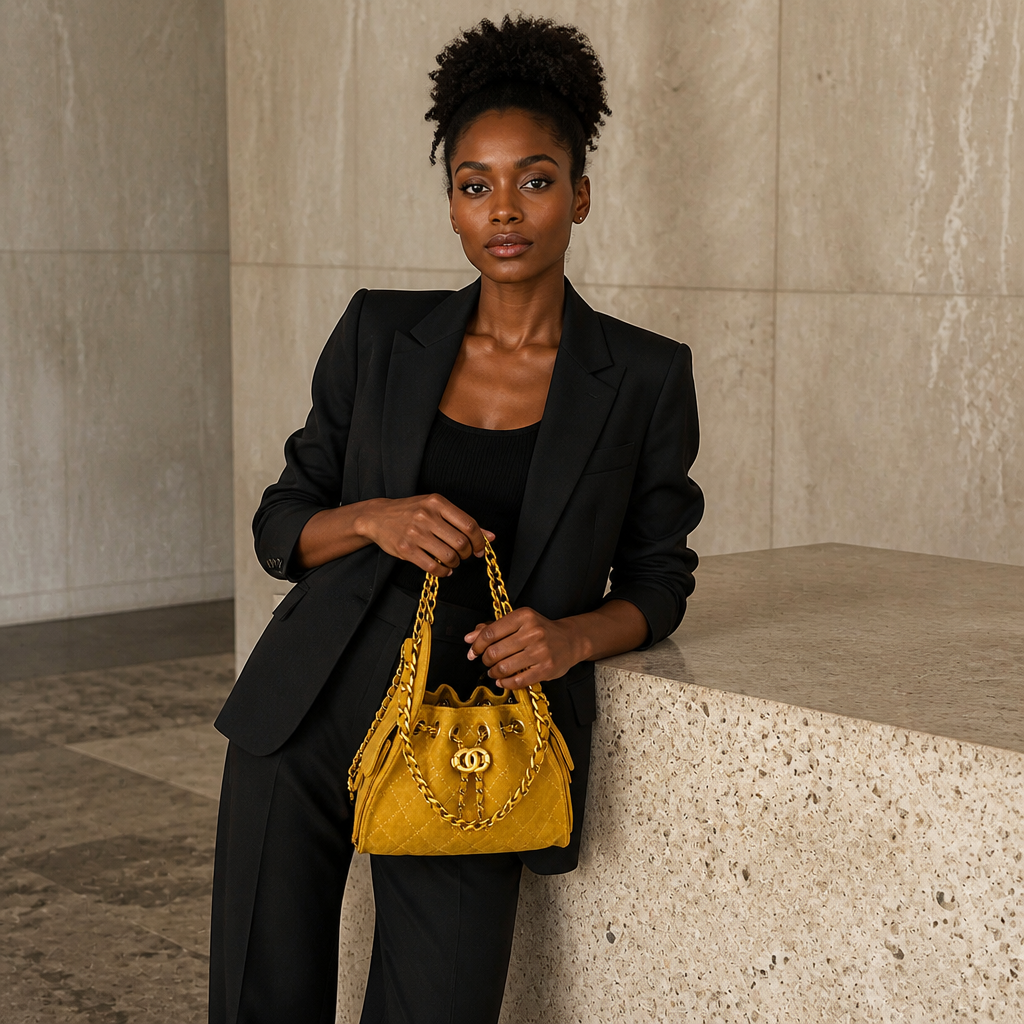 JT Sunday SOP Oct13 | Women's Fashion Chain Bucket Shoulder Bag | model-b-editorial | editorial model