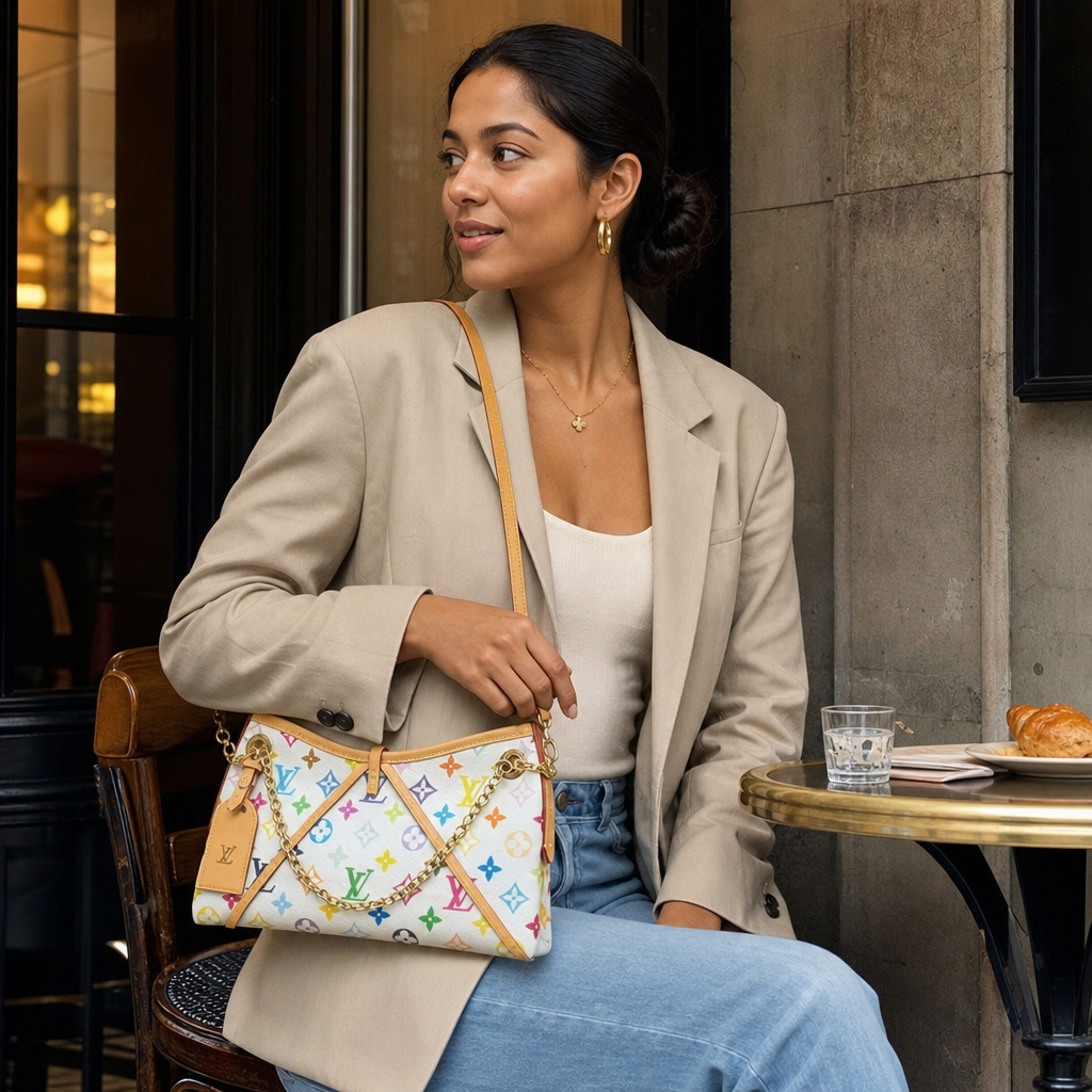 Multicolor Monogram Chain Shoulder Bag — lifestyle