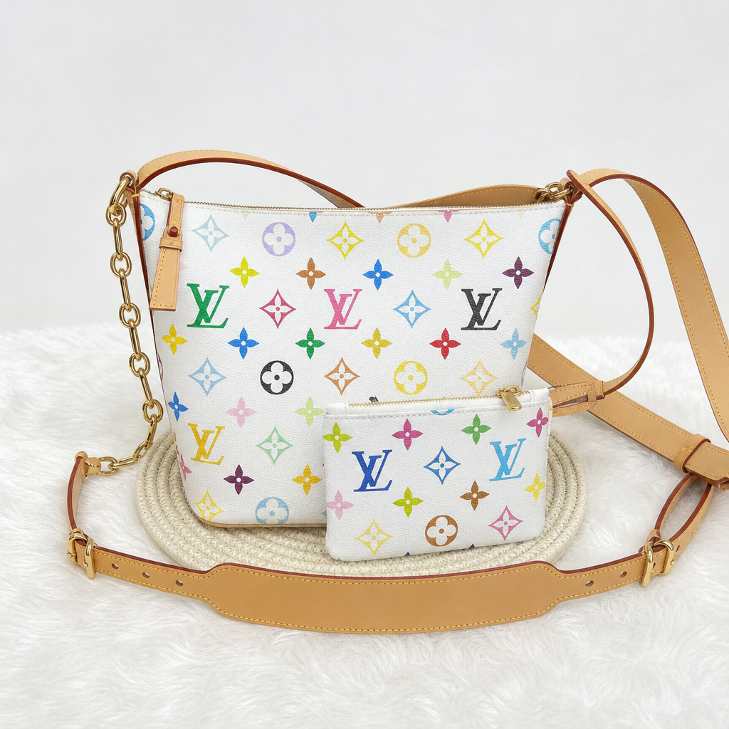 Multicolor Monogram Top Handle Bag — detail