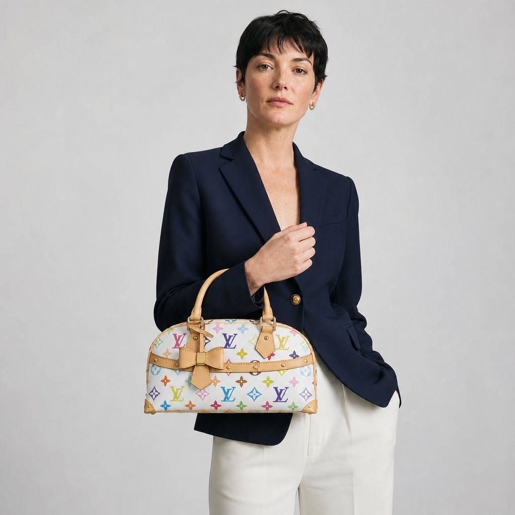Multicolor Monogram Bowling Bag — editorial carried