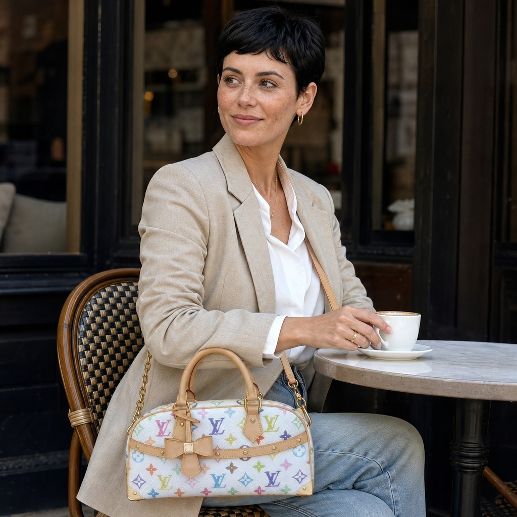 Multicolor Monogram Bowling Bag — lifestyle