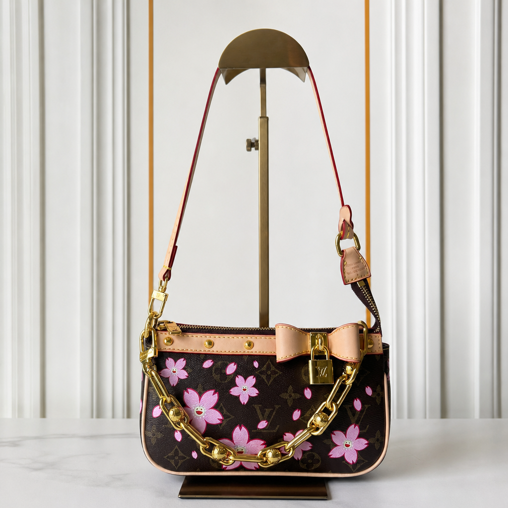 Floral Print Chain Shoulder Bag — detail