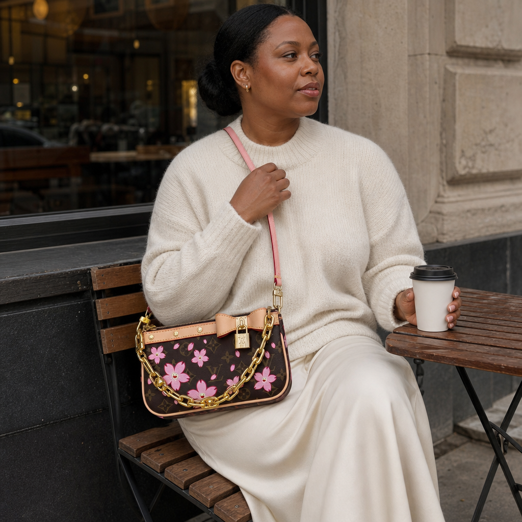 Floral Print Chain Shoulder Bag — lifestyle