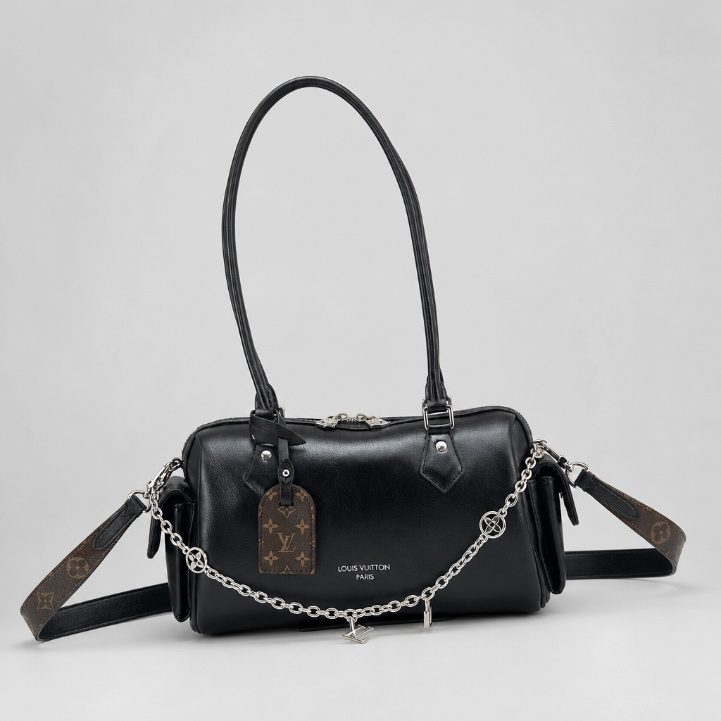 Chain-Trim Mini Barrel Bag — variant 001