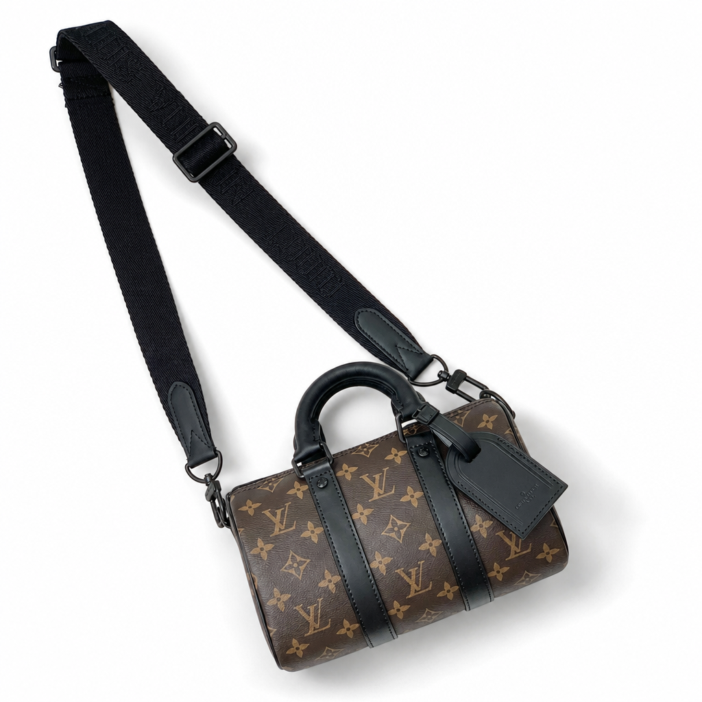 Monogram Barrel Bag with Webbing Strap — detail