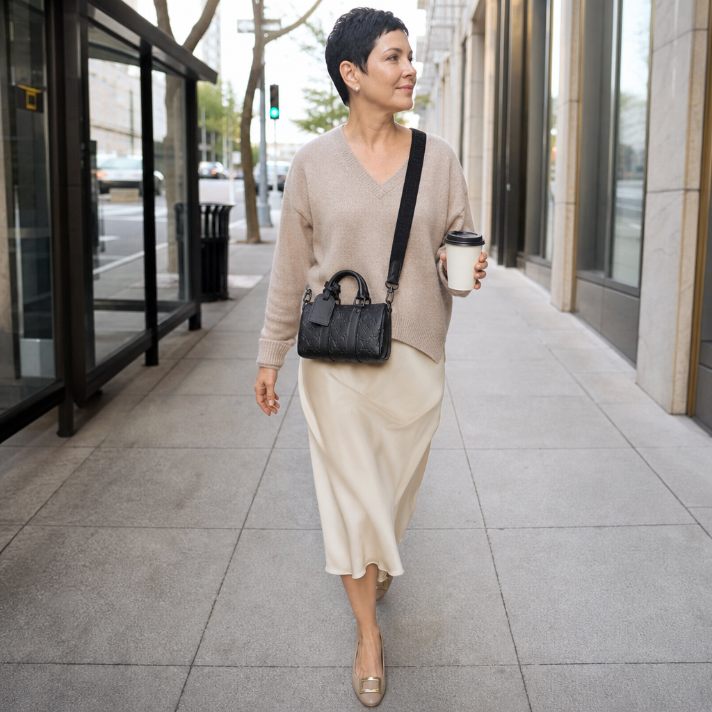 Monogram Barrel Bag with Webbing Strap — lifestyle