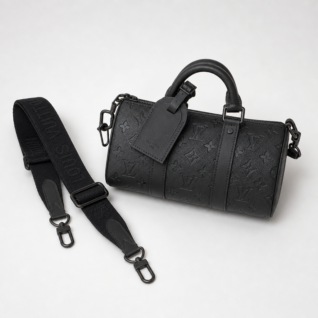 Monogram Barrel Bag with Webbing Strap — variant 001