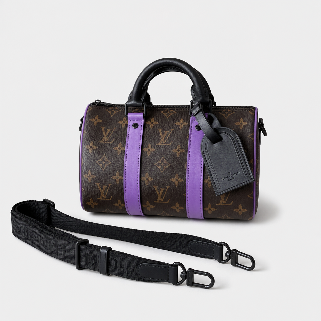 Monogram Barrel Bag with Webbing Strap — variant 004