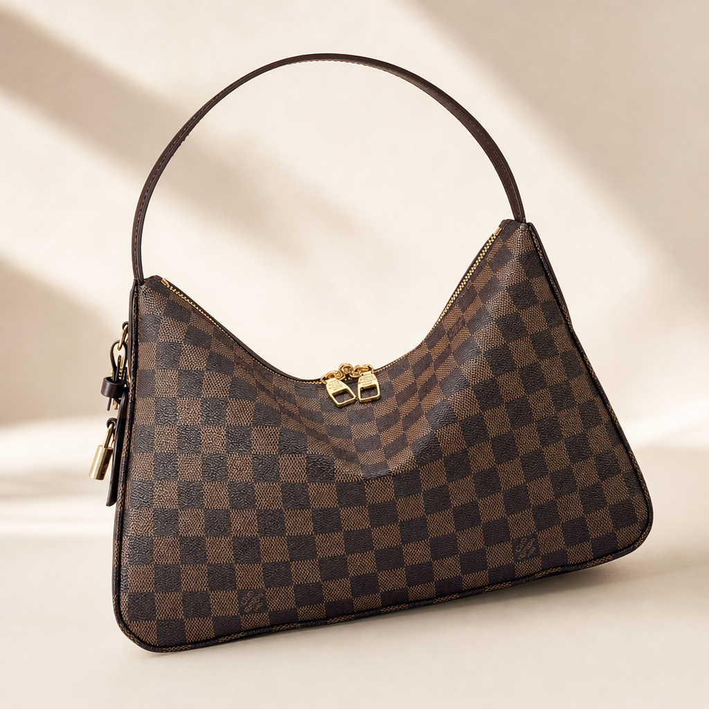 Zip-Top Crescent Shoulder Bag — hero