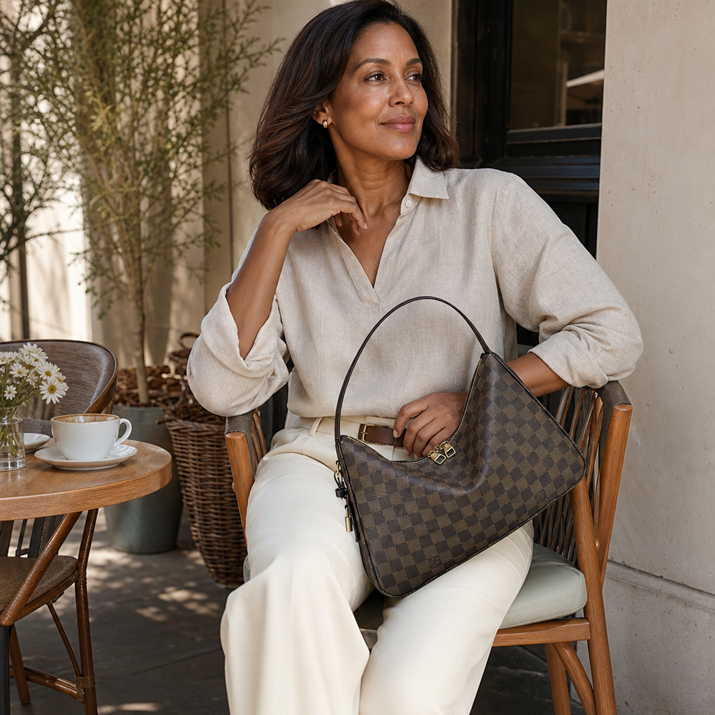 Zip-Top Crescent Shoulder Bag — lifestyle